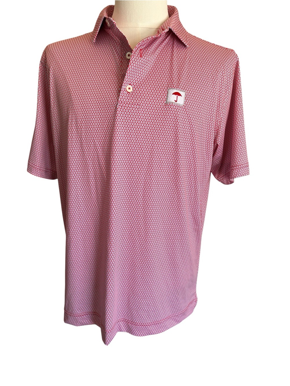 Footjoy Men's Red Short-Sleeve Polo Shirt |Travelers Championship